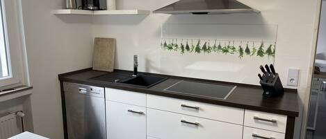 Fridge, oven, stovetop, dishwasher