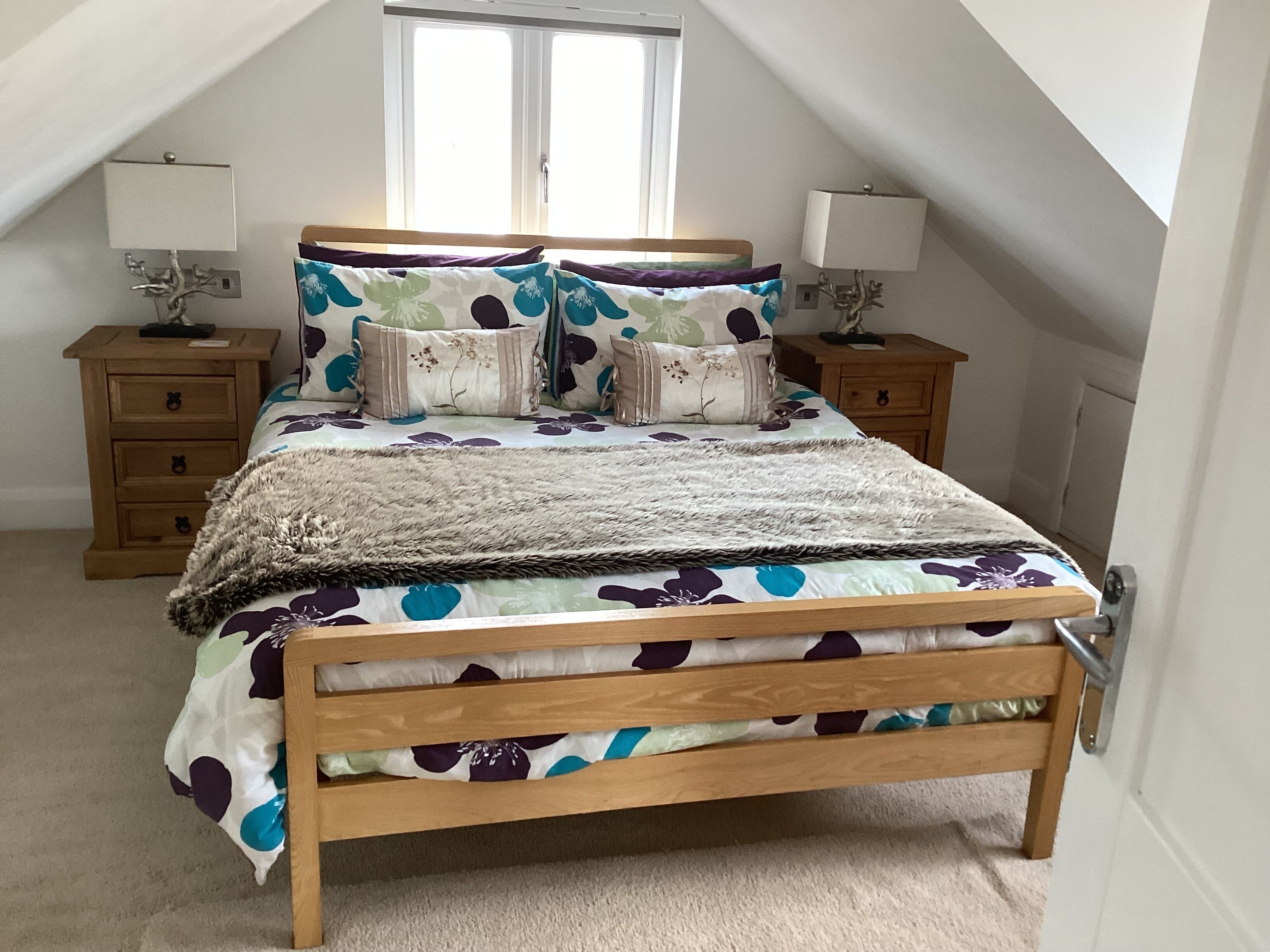 1 bedroom, desk, iron/ironing board, travel crib