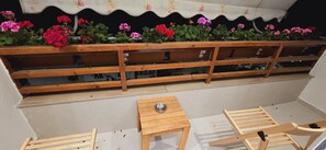 Habitación Deluxe doble, balcón | Terraza o patio