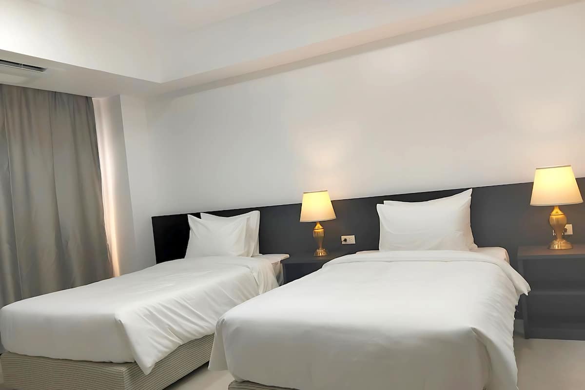 Deluxe Twin kamer | Een kluis op de kamer, een strijkplank/strijkijzer, gratis wifi