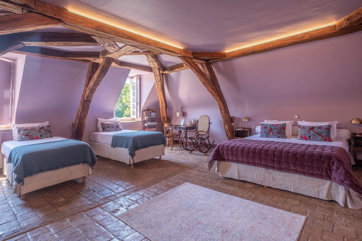 Premium bedding, down duvets, individually decorated