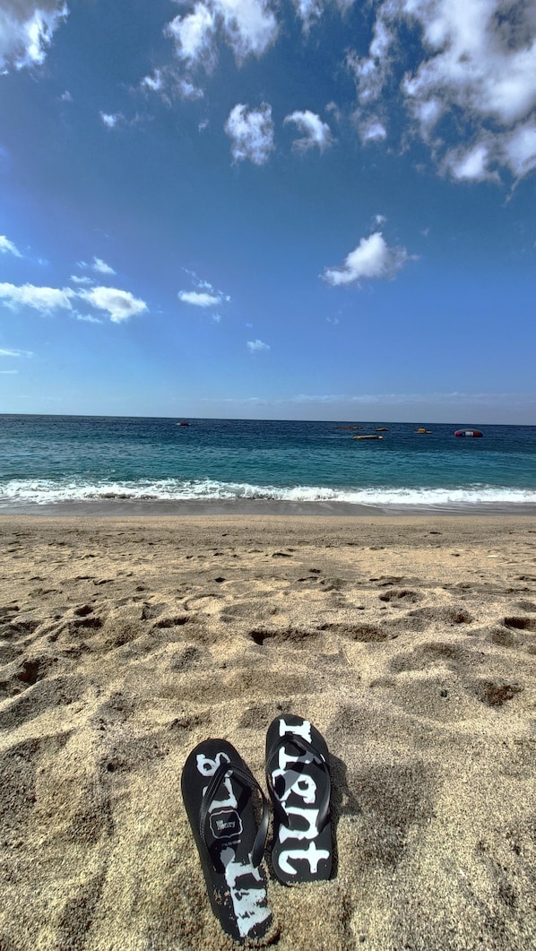 On the beach, free beach cabanas