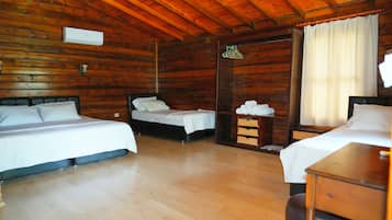 Premium bedding, desk, laptop workspace, free WiFi