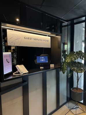Check-in/check-out kiosk