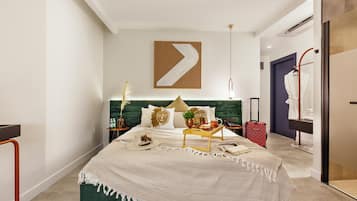 Superior Double Room, Terrace | Bathroom | Shower, rainfall showerhead, designer toiletries, hair dryer