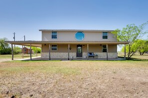 House (4 Bedrooms) | Front of property - Pet-friendly Cabin on 3 Acres: 7 Mi to Uvalde! (Uvalde)
