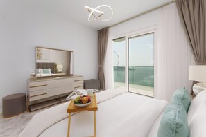 Căn hộ tiện nghi đơn giản, 3 phòng ngủ, quang cảnh biển | 3 phòng ngủ, két bảo mật tại phòng, màn/rèm cản sáng 