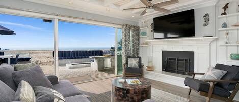 TV connectée, cheminée