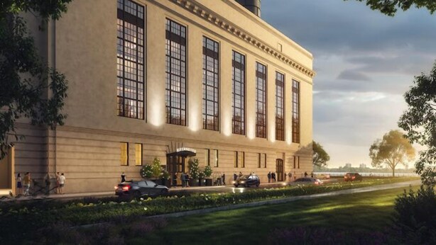 A large, classical building with multiple windows and a central entrance. - Riversuites at The Battery (Philadelphia)