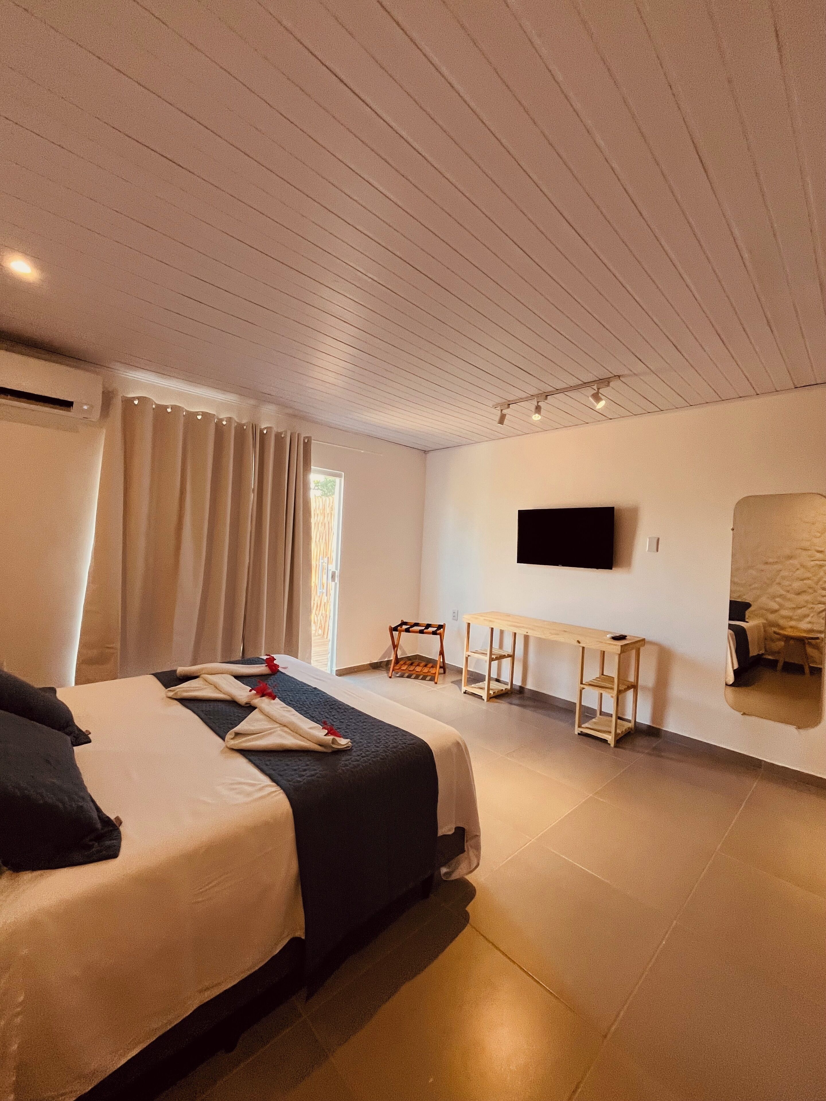 Wi-Fi de cortesia, roupa de cama