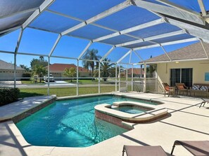 A heated pool