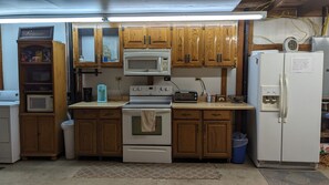 Fridge, microwave, oven, stovetop - Tent Site #2 Near Pond at Ouachita Campground at Edendell (Oden)