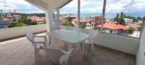 Dining - Two-Bedroom Apartment with Terrace and Sea View
 (Chernomorets)