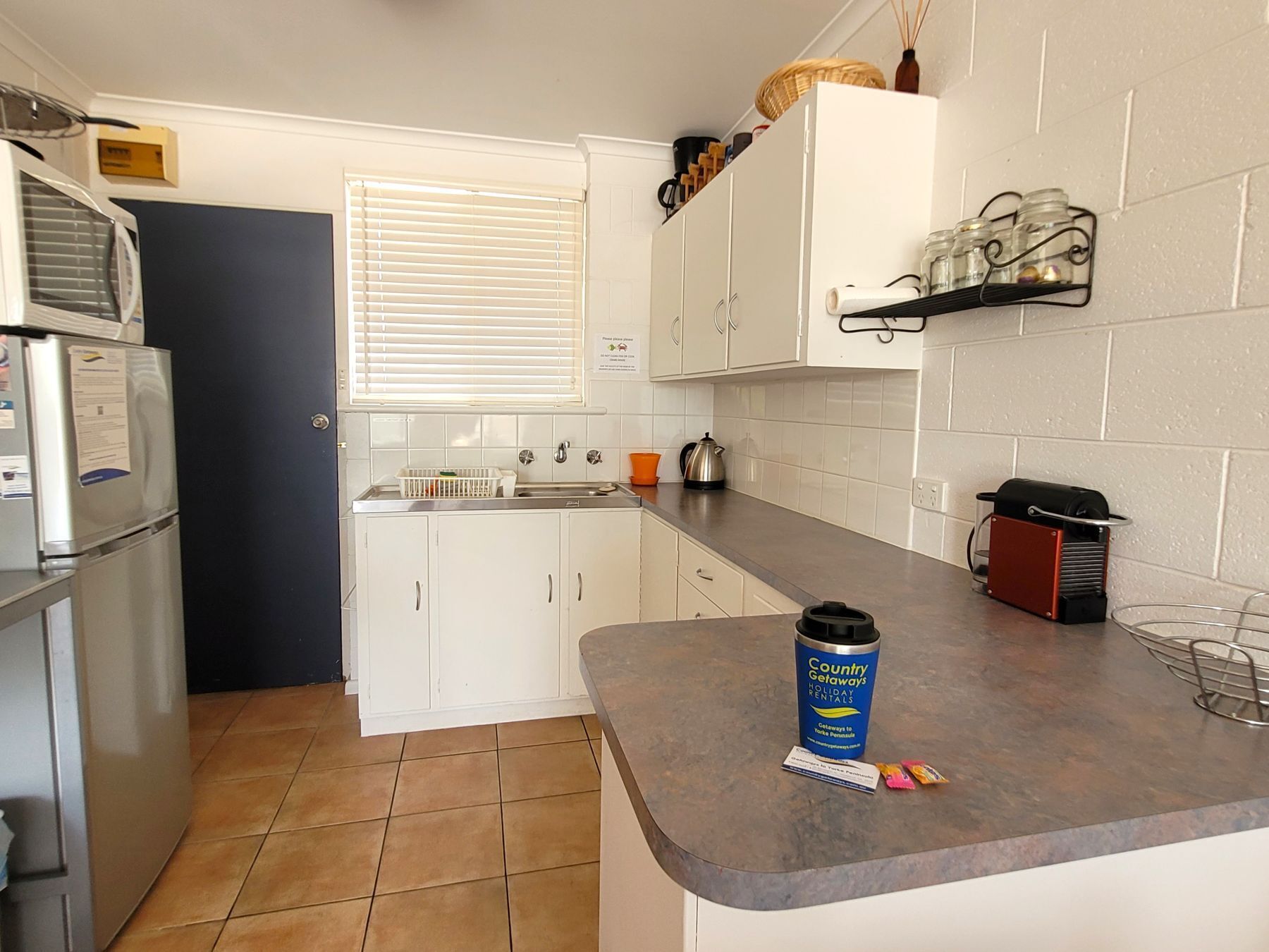 Microwave, coffee/tea maker