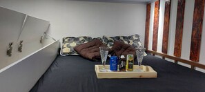 1 slaapkamer, een strijkplank/strijkijzer, wifi, beddengoed