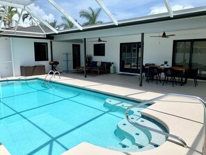 Outdoor pool, a heated pool