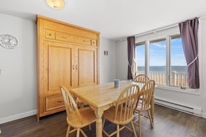 Dining - Spacious oceanfront one bedroom! (Old Orchard Beach)