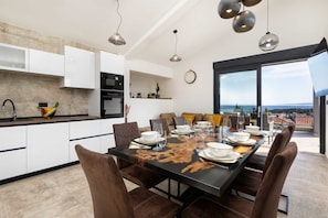 Dining - Luxury Villa Adria Apartments for large groups with Pools and Jacuzzi (Krk (Krk))