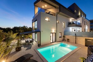 A heated pool - Luxury Villa Adria Apartments for large groups with Pools and Jacuzzi (Krk (Krk))