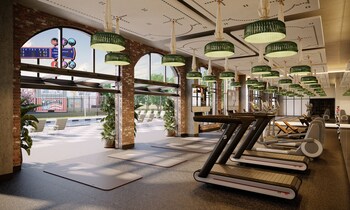 Fitness center at Memoir Wedgewood Houston