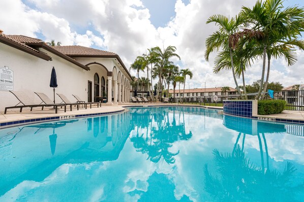 A heated pool