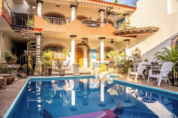 2 outdoor pools, pool umbrellas, sun loungers