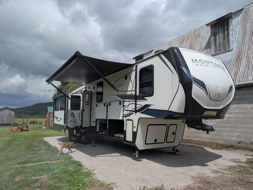 168 acre farm, salmon river runs through farm, 42ft fifth wheel. 