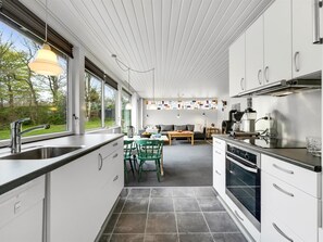 Fridge, oven, dishwasher, highchair