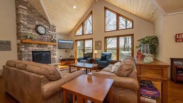 Smart TV, fireplace, video games, table football