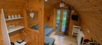 Somerset glamping pod with access to adventure activities.