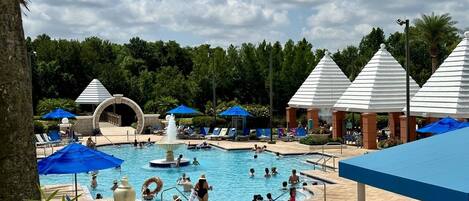 Outdoor pool, a heated pool