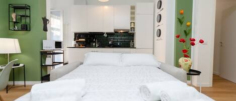 2 dormitorios, tabla de planchar con plancha, wifi y ropa de cama