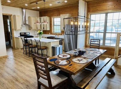 Private Ranch with well-appointed 4 bed / 4 bath log cabin!