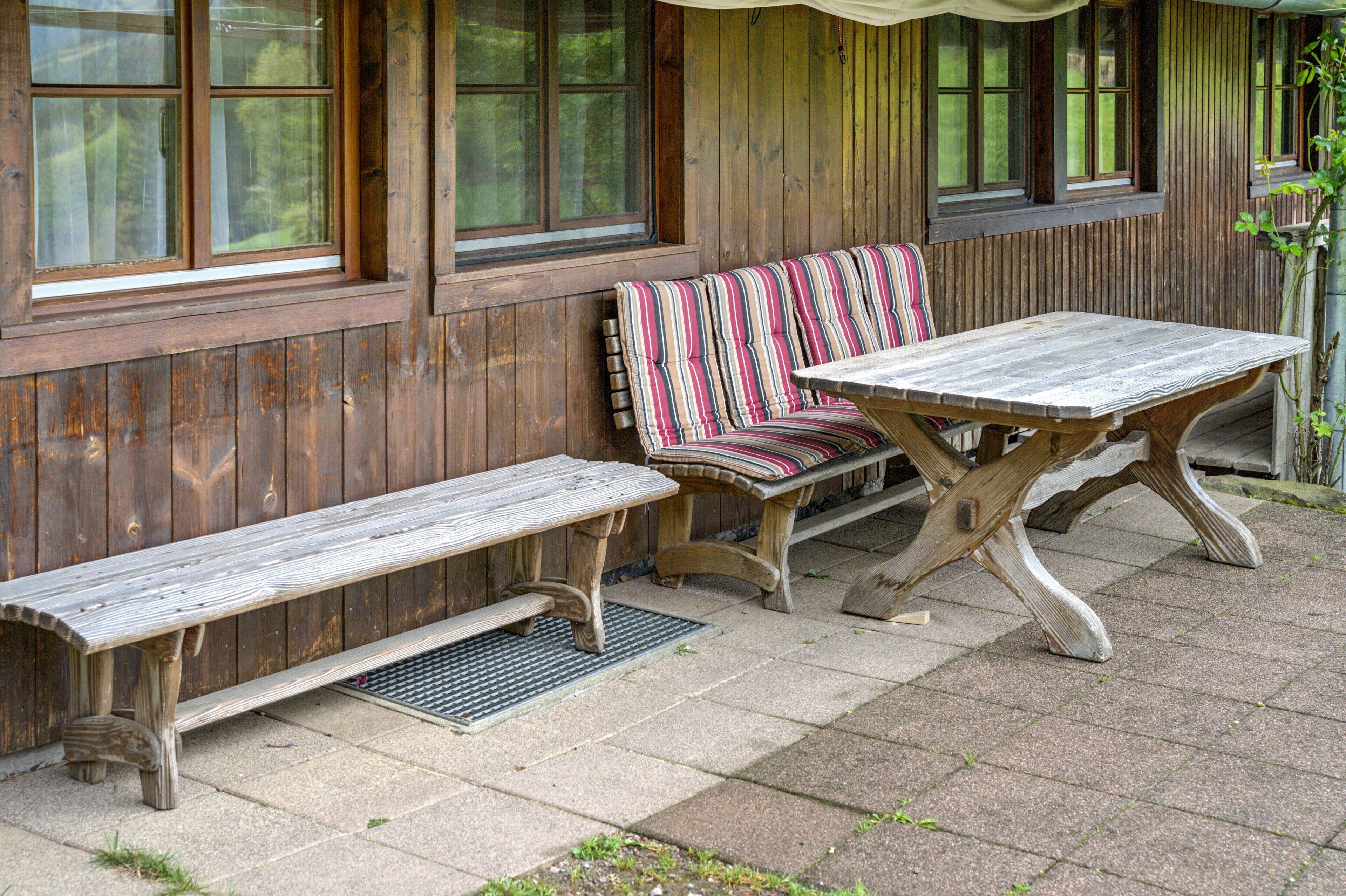 屋外ダイニングエリア