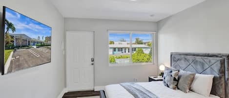 Iron/ironing board, travel crib, free WiFi, bed sheets