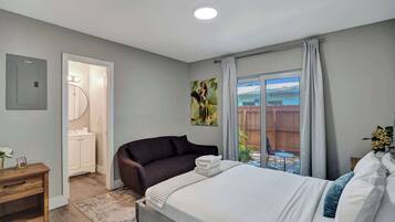 2 bedrooms, iron/ironing board, travel crib, WiFi