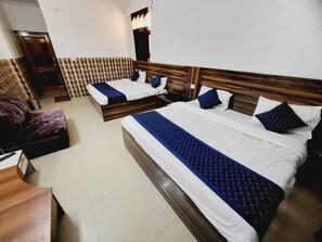 Family Room | Free WiFi, bed sheets - Hotel New Blue Sapphire Katra (Reasi)