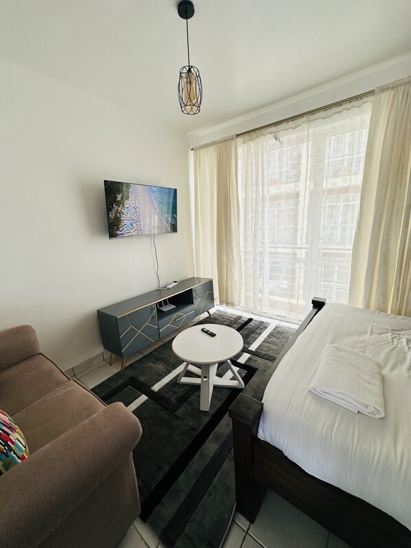 1 bedroom, WiFi, bed sheets - Fully Furnished Studio Apartment in Ngong racecourse gardens (Nairobi)