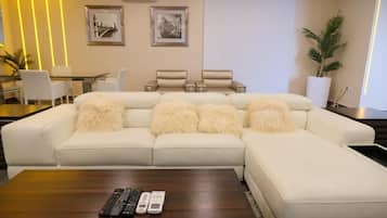 Smart TV, fireplace, video games, computer monitors