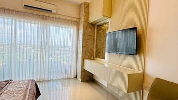Apartemen | 1 kamar tidur, setrika/meja setrika, Wi-Fi gratis, dan seprai linen
