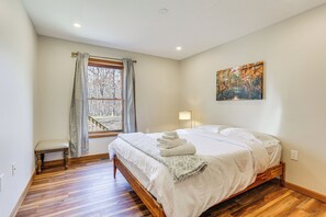 House (4 Bedrooms) | Interior - Forest-view Deck & Fire Pit: Poconos Escape! (East Stroudsburg)