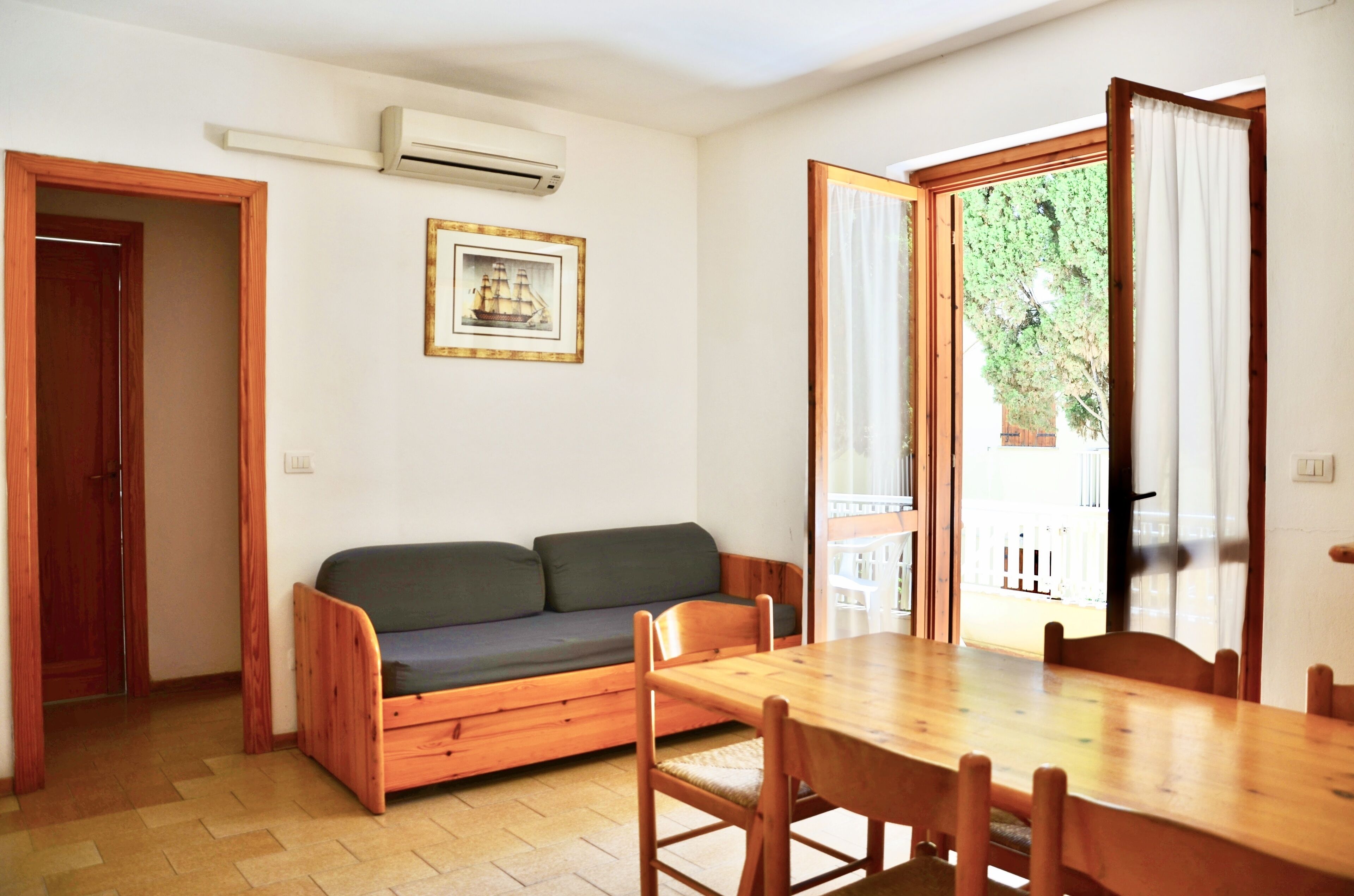 24-inch flat-screen TV with satellite channels