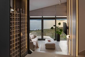 TV, fireplace, video games, table football - Luxury & Unique Villa Bevel House with sea view, family quiet area, stylish, bbq (Donja Banda)