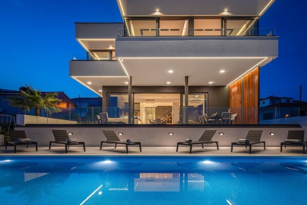 A heated pool