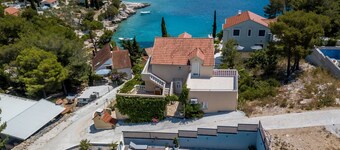 Villa Del Mar in Milna with a pool, near beach, quite area, sea view, pet friendly, family