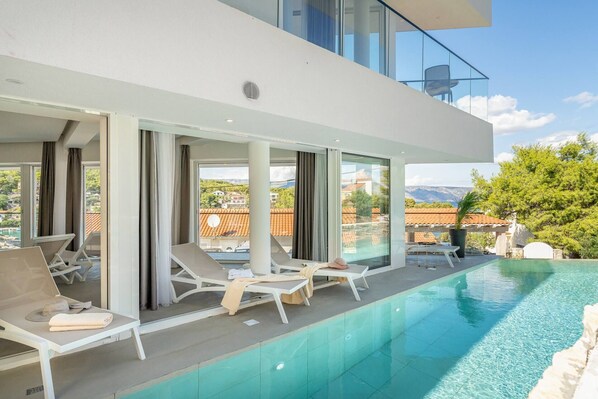 Indoor pool, a heated pool