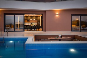 A heated pool