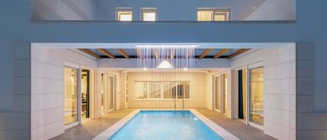 A heated pool