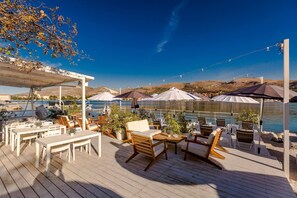 Outdoor dining - Luxury Villa White Palace with heated pool, family, bbq, stylish (Trogir)
