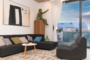 TV, fireplace - Unique Villa Gallery Sutivan, pool & sauna, sea view, near center, outdoor grill (Sutivan)
